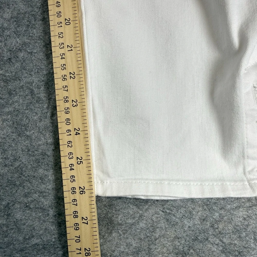 Chico's Girlfriend Slim Leg Ankle 2.5 White Stretch Jeans Women's 2.5  READ-flaw